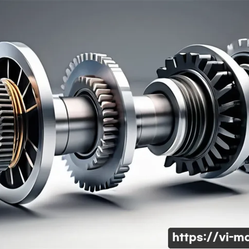 기계설계 초보자를 위한 공부법 - A detailed, high-resolution technical illustration of a mechanical gear assembly showing interlockin...
